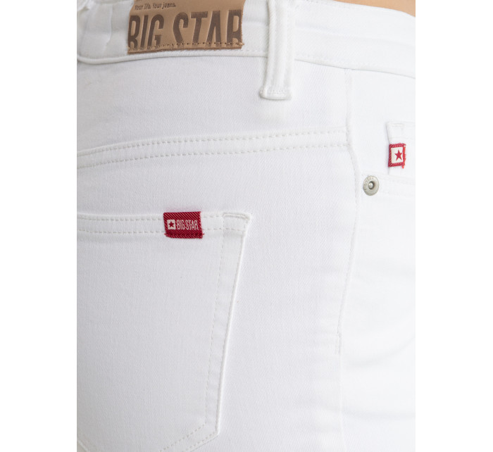 Big Star Úzké Kalhoty Denim 190092 Bílé Denim-811