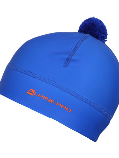 Funkční čepice s bambulí ALPINE PRO ABERE electric blue lemonade