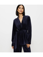 Sensual Velour Robe Top - BLUE - TRIUMPH BLUE - TRIUMPH