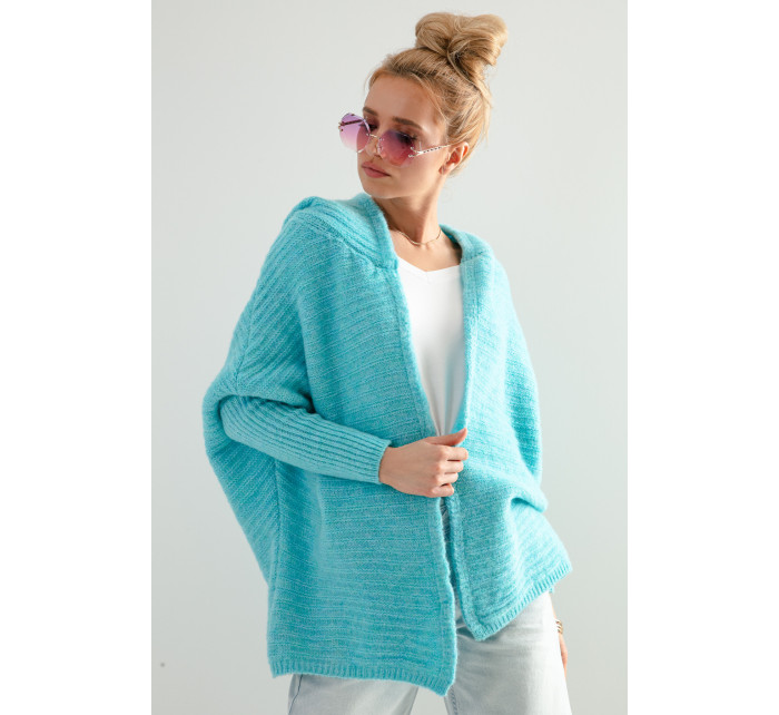 Dámský svetr Cardigan model 20661585 Sky Blue - Fobya