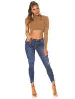 Sexy Highwaist Push-Up Jeans with glitter