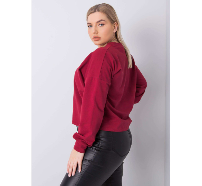 Obyčejná hnědá mikina plus size