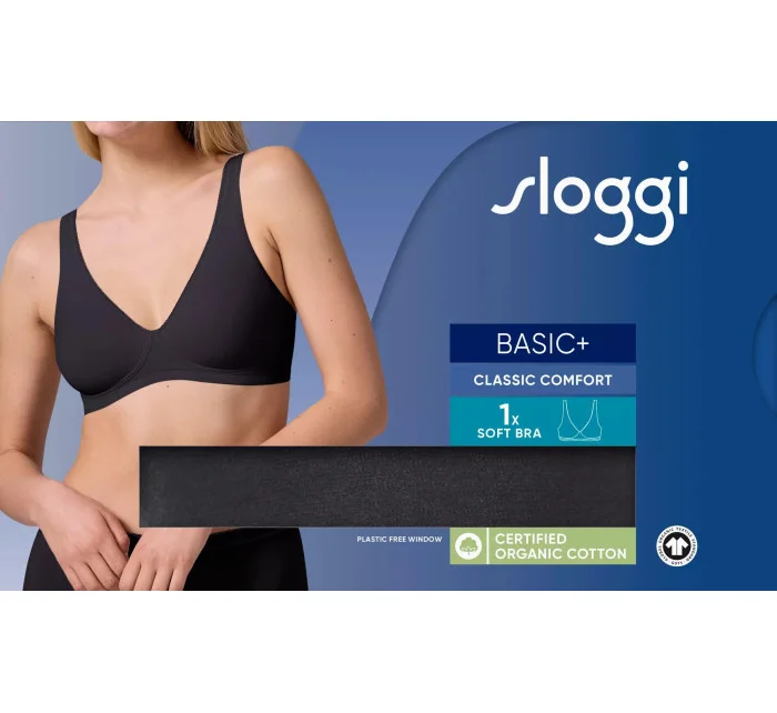 Dámská podprsenka Basic+ Soft Bra - BLACK - černá 0004 - SLOGGI