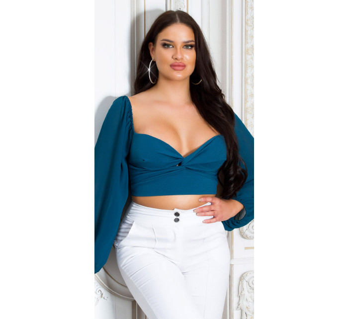 Sexy Koucla Crop Blouse with model 19620951 - Style fashion