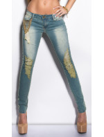 Sexy KouCla skinny-jeans with chains