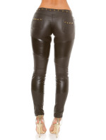 Sexy KouCla leatherlook trousers with rivets