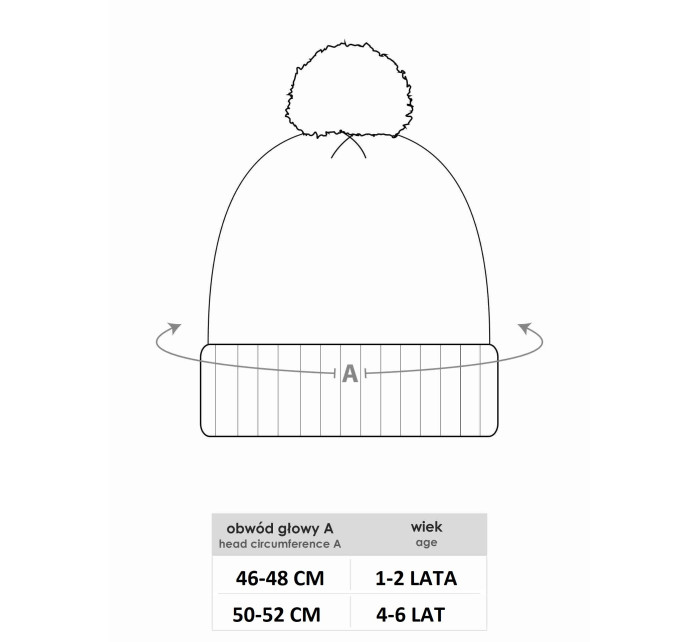 Yoclub Chlapecká zimní čepice s bambulí CZZ-0481C-AA20 Multicolour
