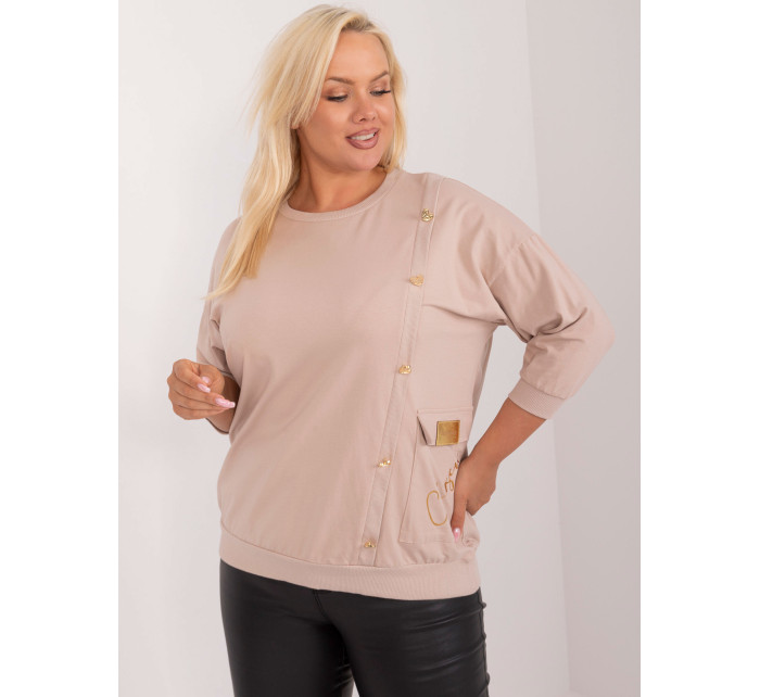 Béžová halenka plus size