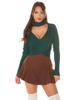 Sexy svetr Wickellook Crop Rollkragen Pullover