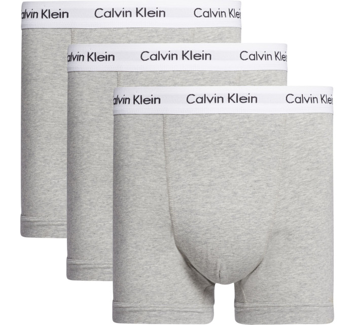 Pánské trenky 3 Pack Trunks Cotton Stretch 0000U2662G080 šedá - Calvin Klein