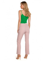 model 18004502 Kalhoty s rovnými nohavicemi krepová růžová - Makover
