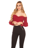 Sexy Carmen Crop Shirt