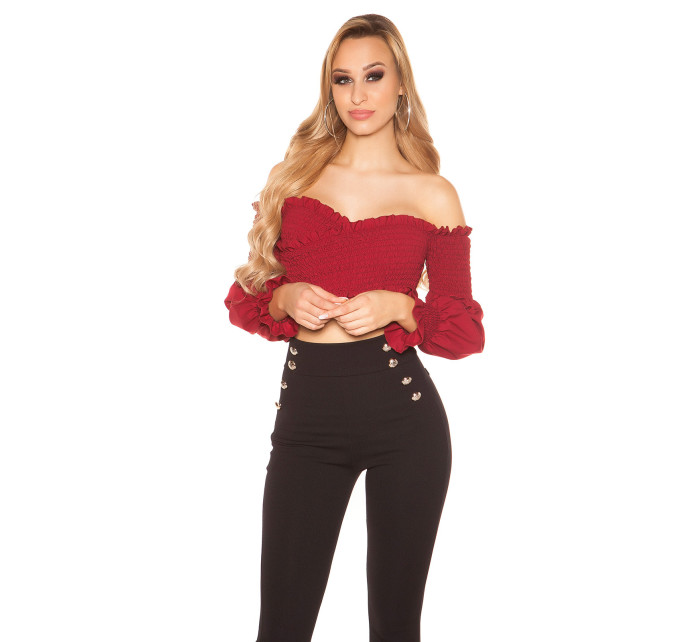 Sexy Carmen Crop Shirt