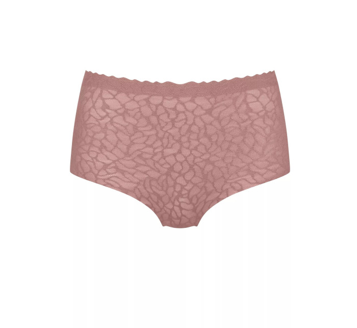 Dámské kalhotky Zero Feel Lace 2.0 High Waist - BROWN - sv. hnědé 1141- SLOGGI