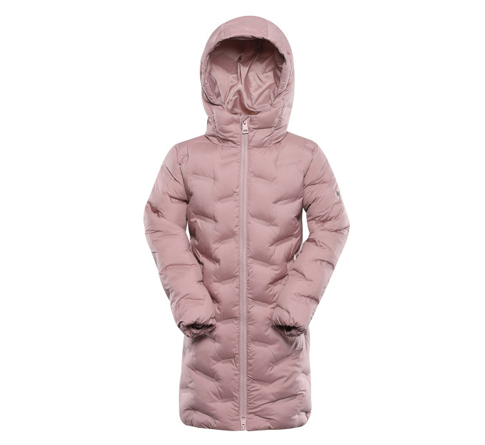 Dětský hi-therm kabát s impregnací ALPINE PRO AWEDO pale mauve