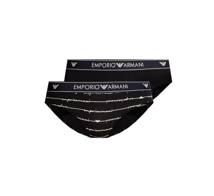 Dámské kalhotky 163334 1P219 03937 námořnická modrá - 2 pack - Emporio Armani