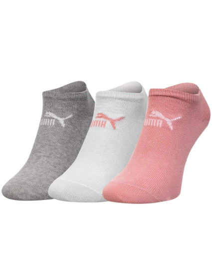 Puma 3Pack Ponožky 887497 Růžová/šedá/bílá