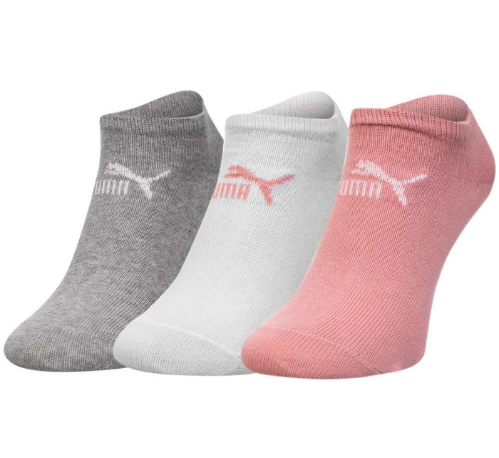 Puma 3Pack Ponožky 887497 Růžová/šedá/bílá