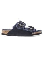 Birkenstock Arizona VL Shearling Midnight zateplené žabky semišová kůže úzké (1020583)