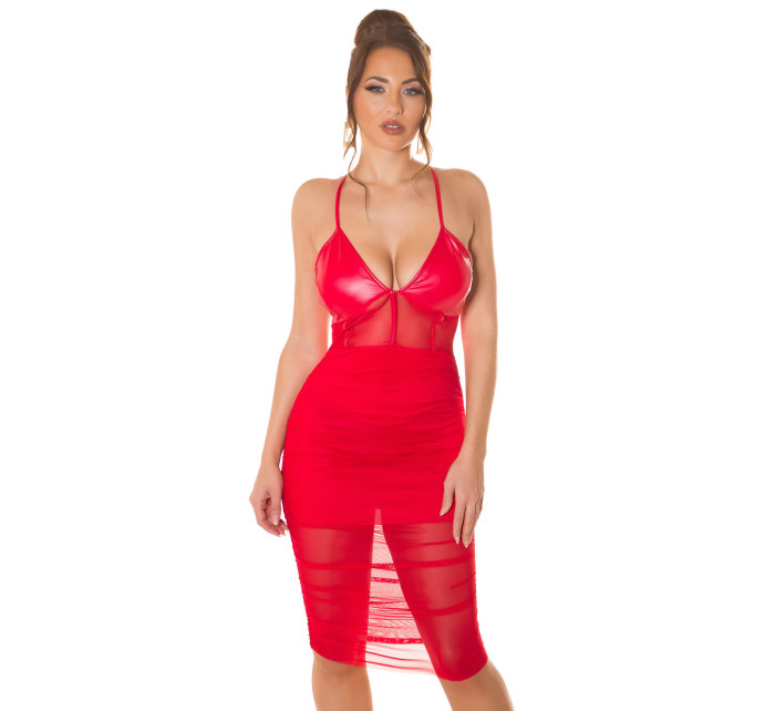 Soo Sexy! Koucla strap Minidress with Mesh model 19629599 - Style fashion