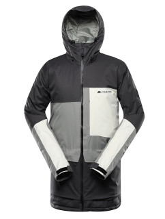 Pánská lyžařská bunda s membránou ptx snow ALPINE PRO GARG dk.true gray