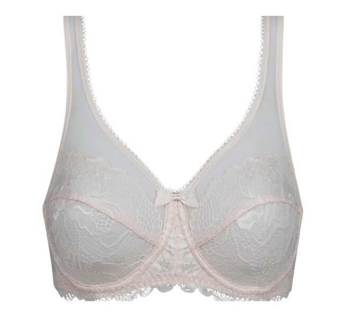 Dámská krajková podprsenka DIM GENEROUS ESSENTIEL UNDERWIRE BRA - DIM - světle růžová