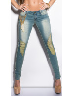 Sexy KouCla skinny-jeans with chains