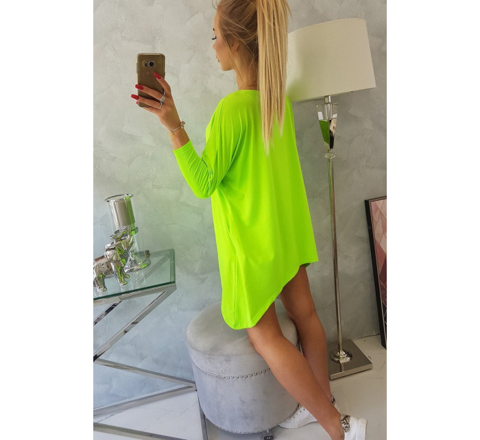 Halenka oversize zelené neonové barvy