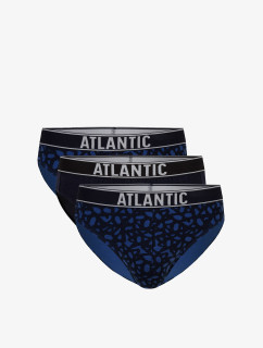 Klasické pánské slipy ATLANTIC 3Pack - černé/tmavě modré