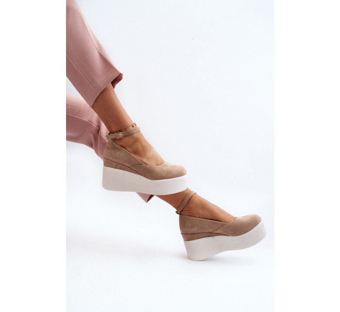 Dámské béžové espadrilky Malla Wedge