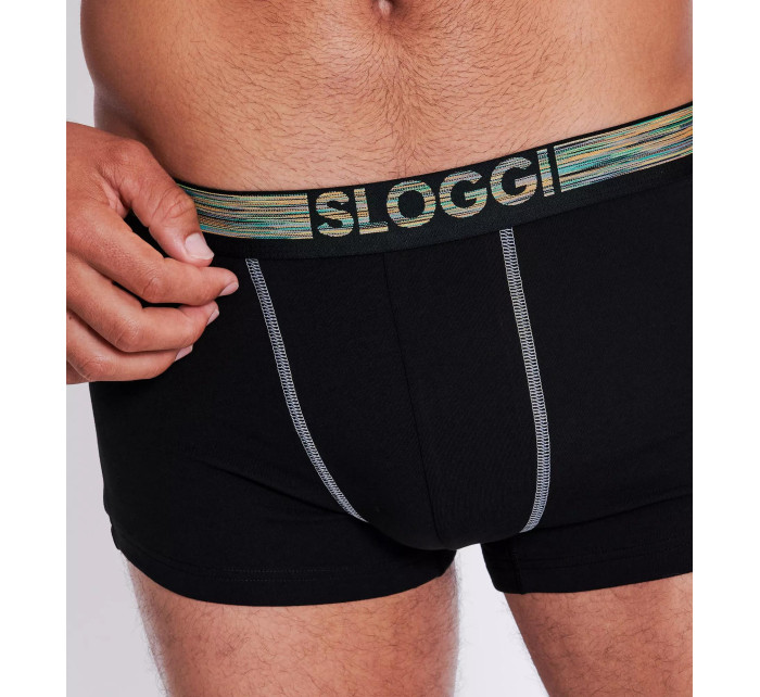 Pánské boxerky GO ABC Natural Hipster 2P - BLACK - černé 0004 - SLOGGI