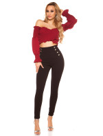 Sexy Carmen Crop Shirt