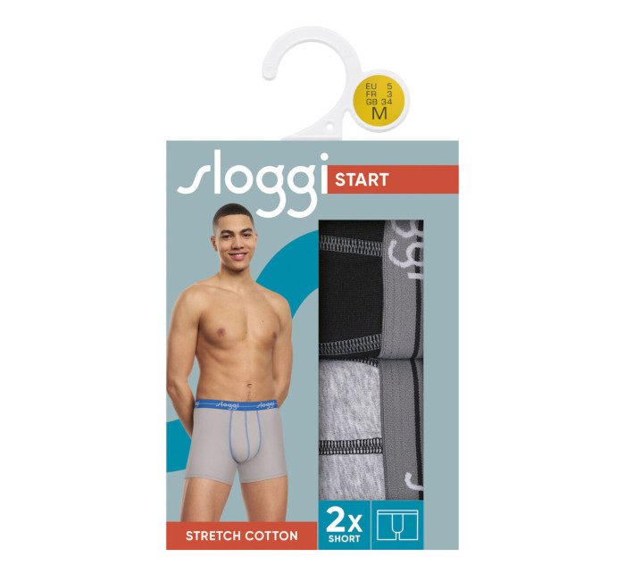 Pánské boxerky Start Short C2P box - GRAY - šedé M013 - SLOGGI