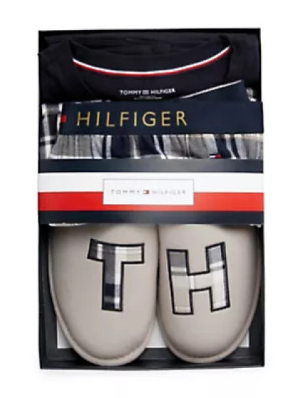 Zavřít na tělo Pánské dárkové balíčky LS PANT SLIPPERS SET FLANNEL UM0UM029890S1 - Tommy Hilfiger