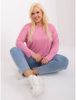 Růžová halenka plus size s nášivkou Paloma