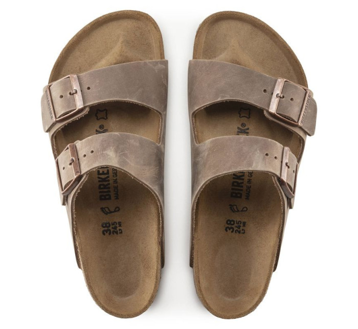 Birkenstock Arizona Tabacco Brown pánské/ženské hnědé žabky regular wide (0352201)