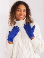 Kobaltově modré elegantní zimní rukavice