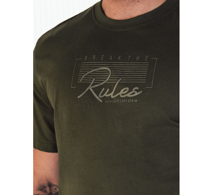 Pánské tričko s potiskem, zelené Dstreet RX5410