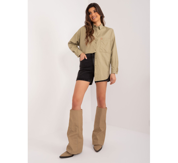 Klasická oversize khaki košile