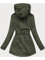 Krátká bunda parka v army barvě s kapucí model 8263055 - LHD