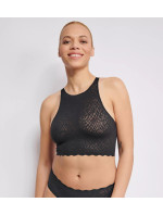 Dámský top ZERO Feel Bliss Crop Top - BLACK - černý 0004 - SLOGGI