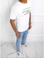 Bílé pánské tričko Dstreet RX4628z s potiskem