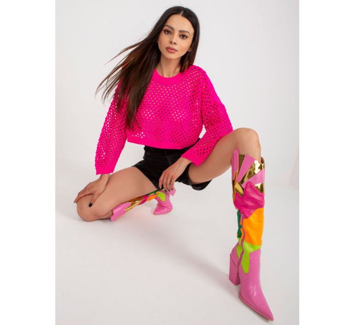 Sweter BA SW model 18633900 fluo różowy - FPrice