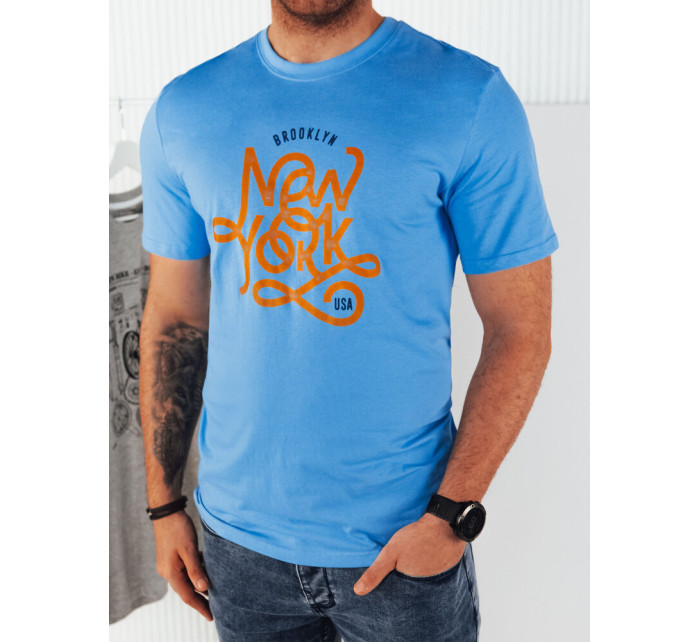 Pánské tričko s potiskem, modré Dstreet RX5370