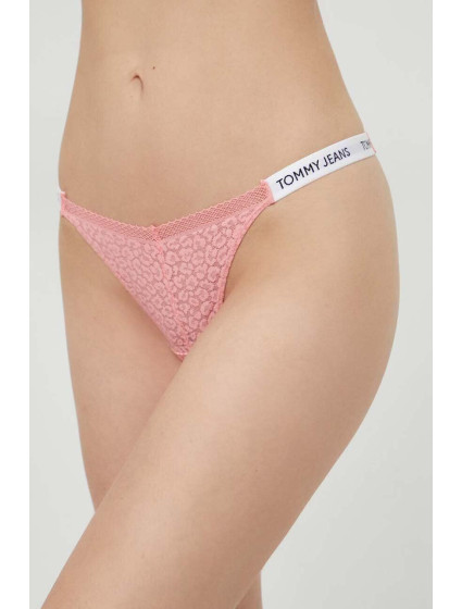 Dámská tanga HIGH LEG THONG UW0UW05160 TIC růžové - Tommy Hilfiger