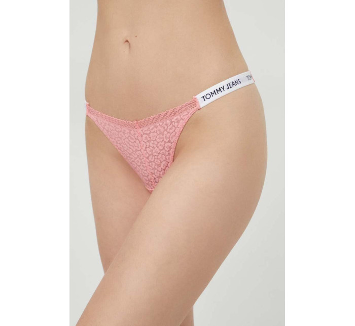 Dámská tanga HIGH LEG THONG UW0UW05160 TIC růžové - Tommy Hilfiger