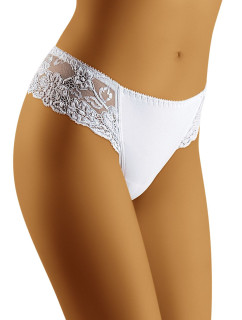 Dámské kalhotky Beta White Short-string - Wol-Bar