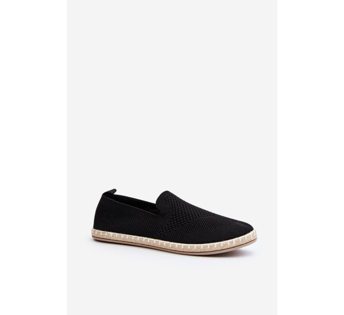 Černé dámské nazouvací espadrilky Harmonie