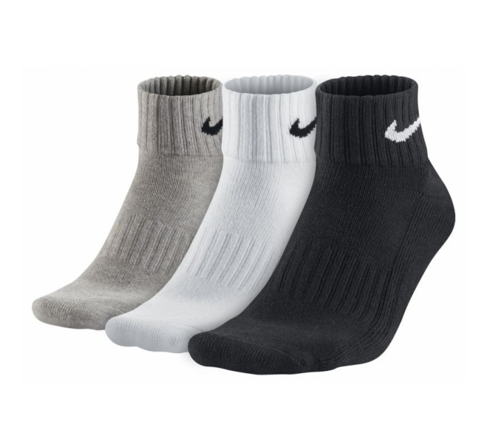 Bavlněné čtvrtinové ponožky Nike 3 Pack SX4926-901