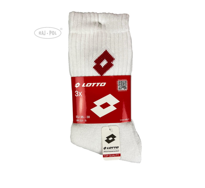 Raj-Pol Ponožky 3Pack Frotte Lotto White